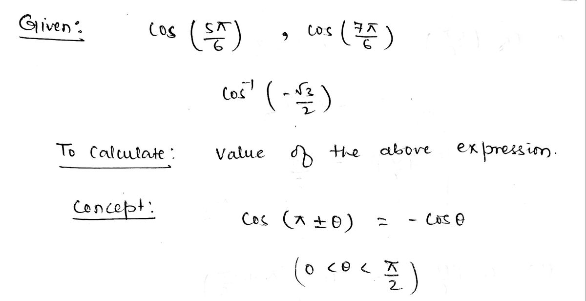 Trigonometry homework question answer, step 1, image 1